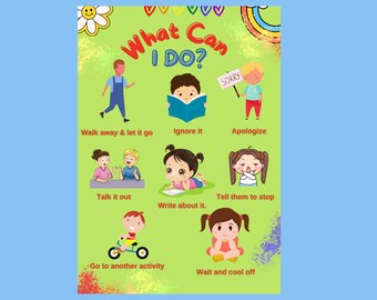 Problem Solving Poster for Kids – Classroom Management (Digital Download)