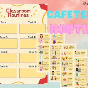Classroom Routine Cards I Visual Schedule Cards| Toddler Preschool Classroom Routines I Printable Routine Chart, Chore Chart Checklist