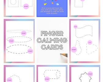 Finger Tracing Calming Cards, Kids Meditation Activity (Printable)