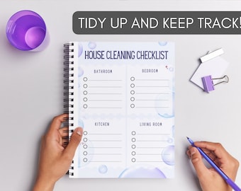 Home Cleaning Checklist | Room-by-Room Cleaning Schedule (Digital Download)