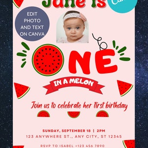Editable Birthday Invitation Girls or Boys Printable Digital Instant Download Canva Editable Invitation