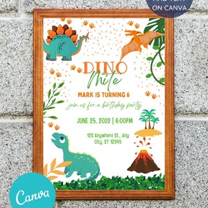 Editable Birthday Invitation Girls or Boys Printable Digital Instant Download Canva Editable Template
