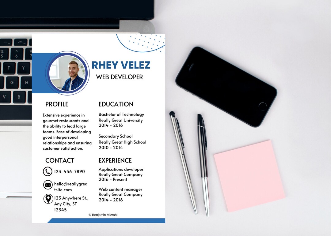 Web Developer Resume Template Cover Letter Template Canva, Modern ...