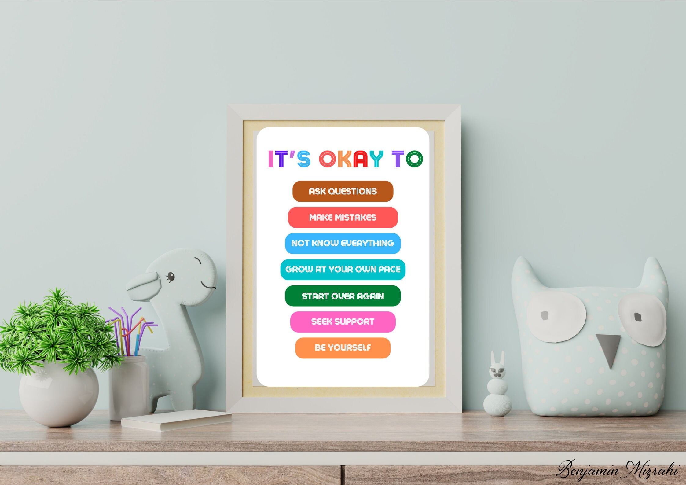 Its Okay Not to Be Okay Classroom Decor Poster Educational Wall Art ...