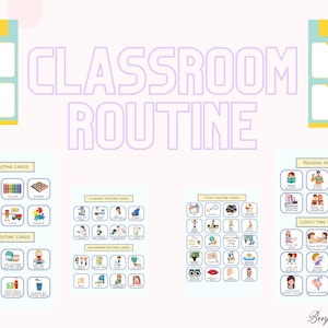 Classroom Routine Cards I Visual Schedule Cards| Toddler Preschool Classroom Routines I Printable Routine Chart, Chore Chart Checklist