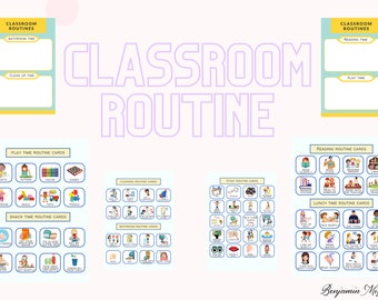 Classroom Routine Cards | Visual Schedule, Chore Chart (Digital Download)