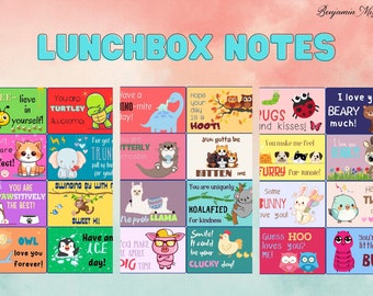 Printable Lunchbox Notes: Sweet Affirmations, Kids Motivation (Instant Download)
