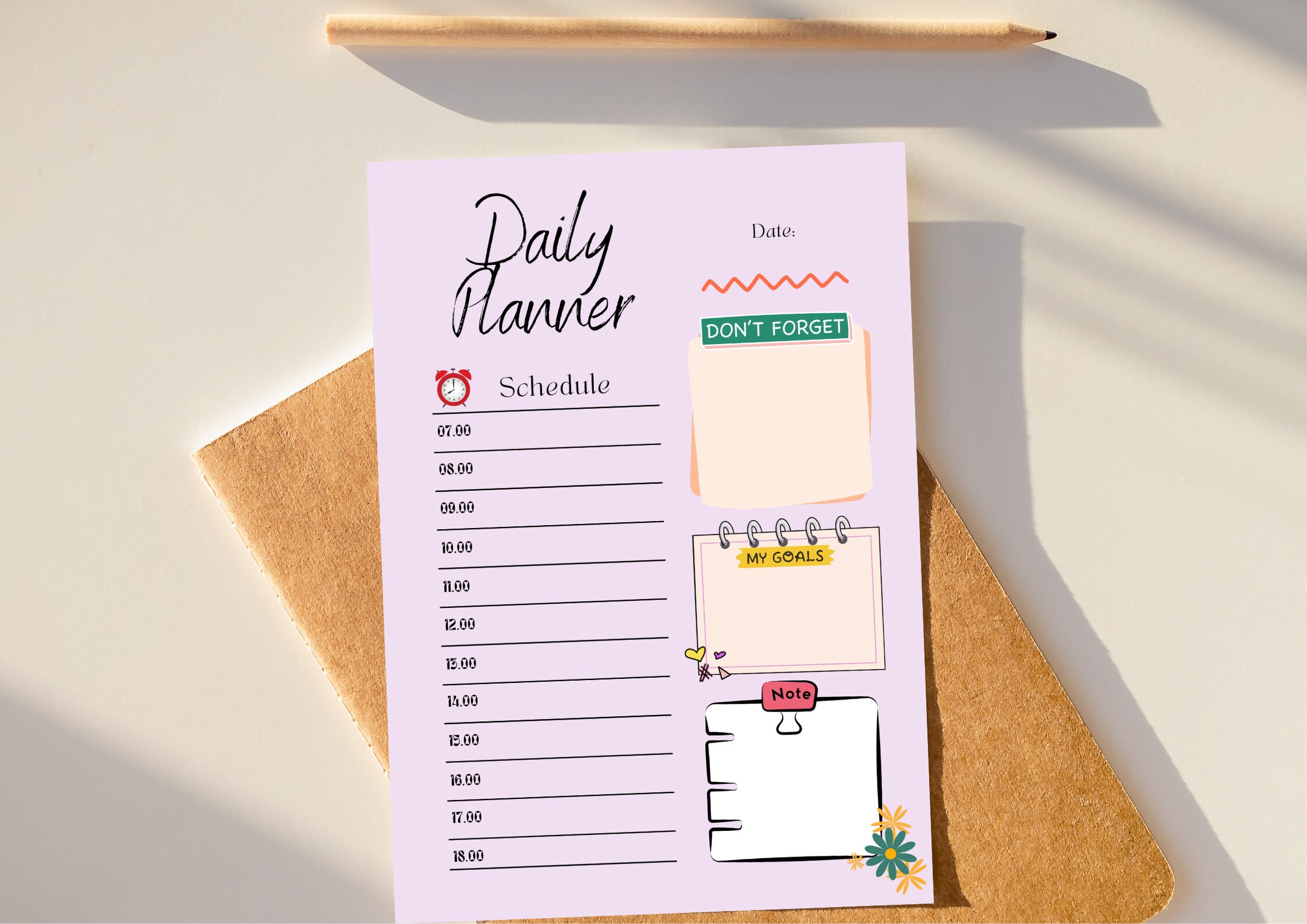 Hourly Daily Planner Printable, Work Day Schedule (digital Download) - Etsy
