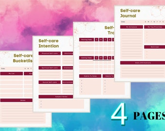 Planificador de autocuidado/Seguimiento de intenciones, Lista de deseos (Descarga digital)