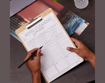 ADHD Cleaning Checklist | Daily Schedule Planner (Digital Download)