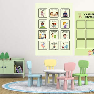 Cafeteria Routine Cards | Visual Schedule, Chore Chart (digital ...