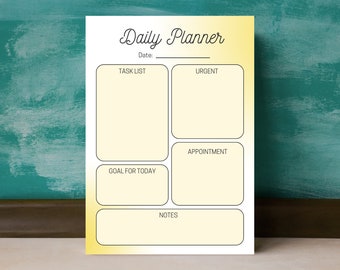 Printable Daily Planner, To Do List, Productivity Planner (Digital Download)