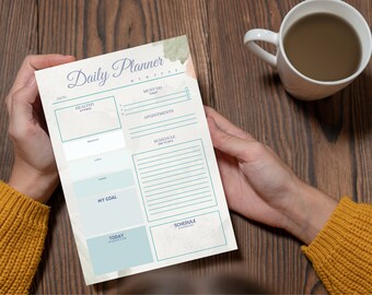 Editable Daily Planner Template, Printable Schedule Organizer (Digital Download)