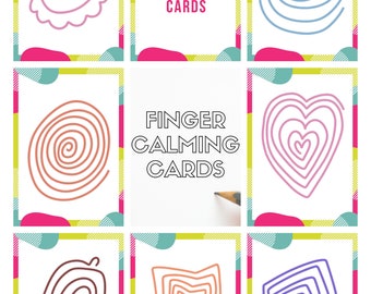 Finger Tracing Calming Cards, Kids ZenZone Activity (Printable)