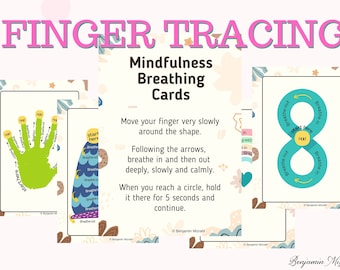 Finger Tracing Calming Cards, Mindfulness Activity (Printable)