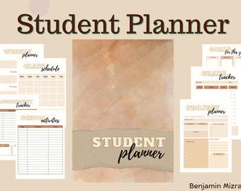 Student Planner Bundle, Daily Journal, School Organizer (Digital Download)