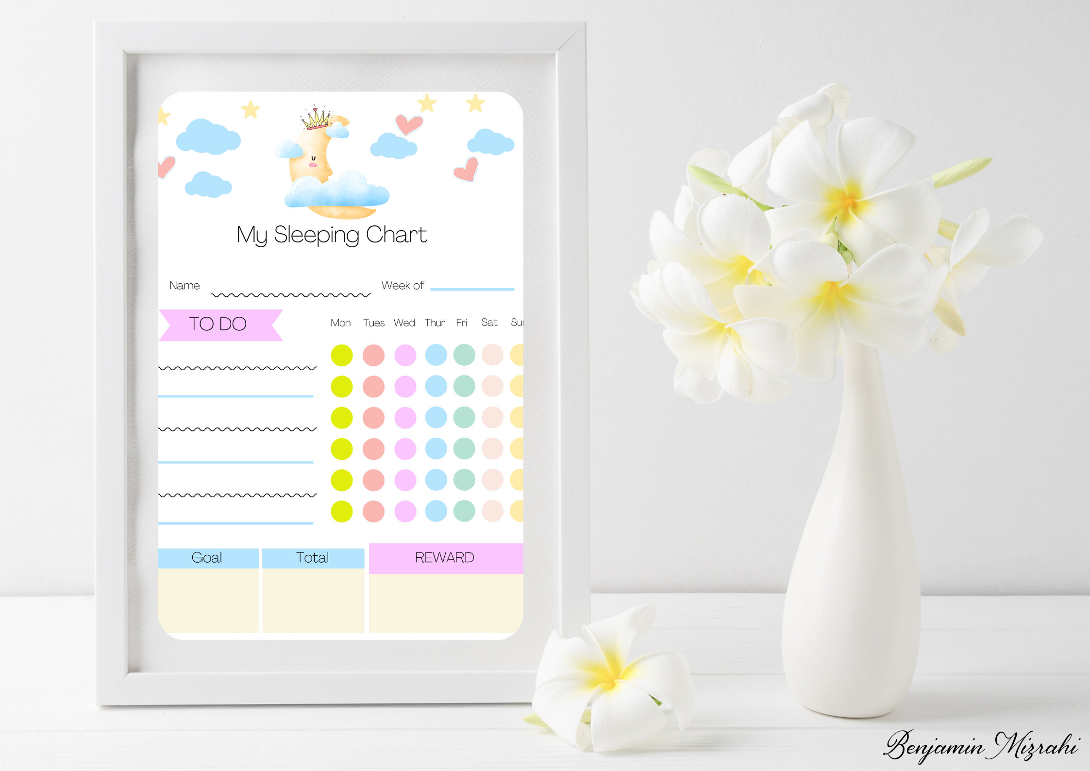 Kids Sleep Chart, Toddler Bedtime Routine, Reward Printable (digital ...