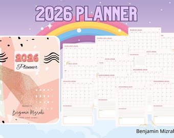 2026 Planner Template for Canva, Productivity and Creative Planner (Digital Download)