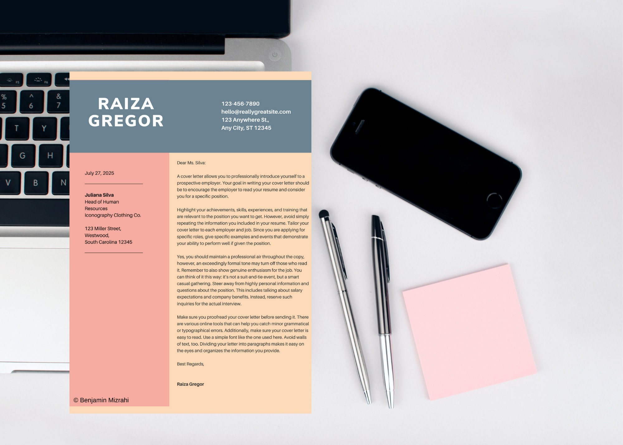 Marketing Manager Resume Template Cover Letter Template Canva, Modern ...