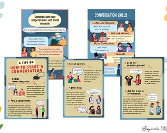 Conversation Starter for Teens - Questions for friends discussions - Social Skills kids, Digital Therapist Tool