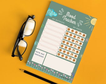 Personalized Weekly Mood Tracker, Check-In Planner (Digital Download)
