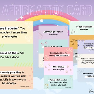 Daily Affirmation Cards, Quote Cards, Creative Cultivation Cards, Inspiration Cards, Creativity Manifestation Cards, Kids Affirmation Cards