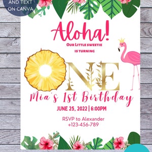 Editable Birthday Invitation Girls or Boys Printable Digital Instant Download Canva Editable Invitation