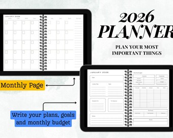 2026 Planner Template for Canva, Productivity, Creative Planner (Digital Download)