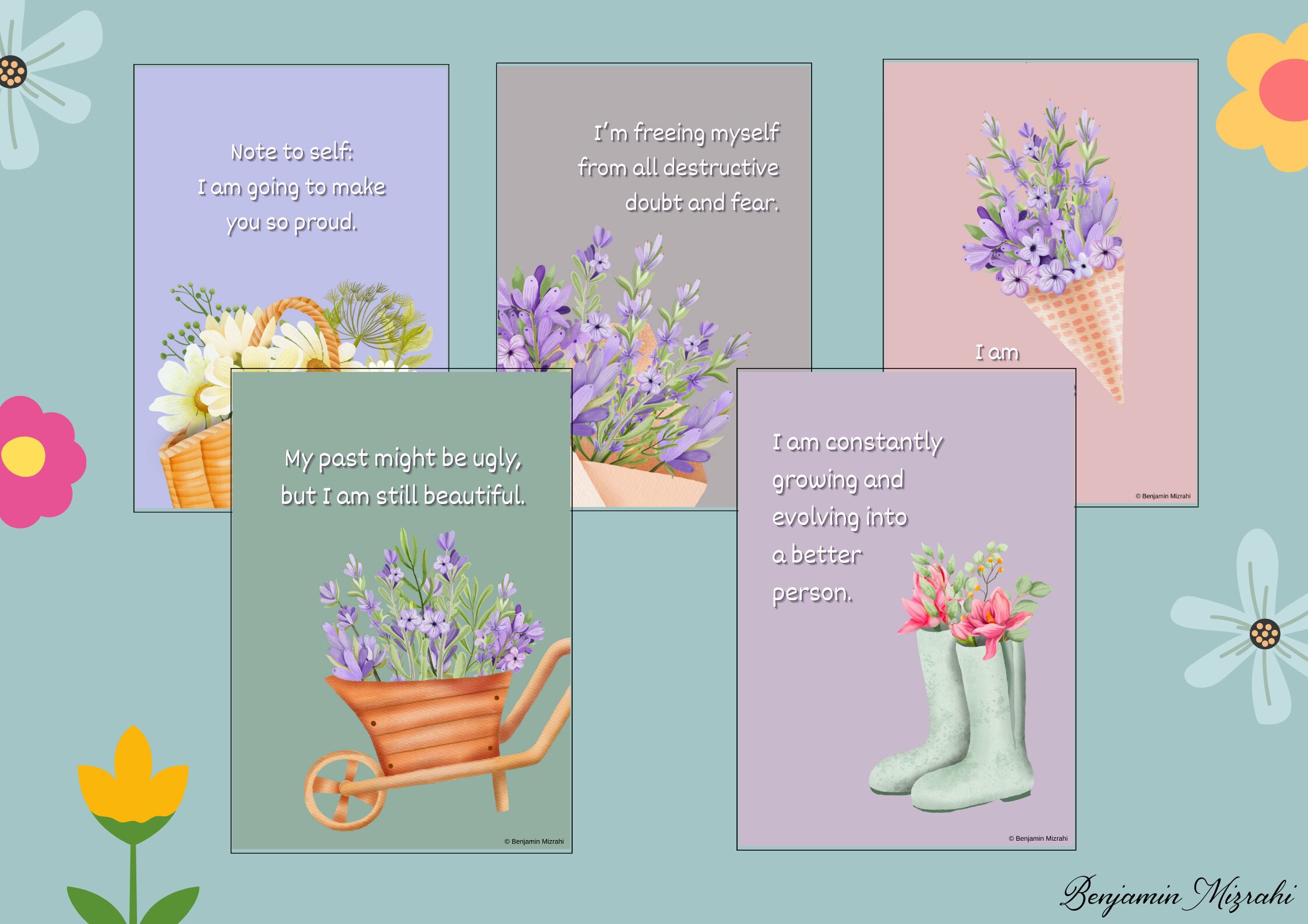 10 Printable Affirmation Cards for Self Love, Self Concept and ...