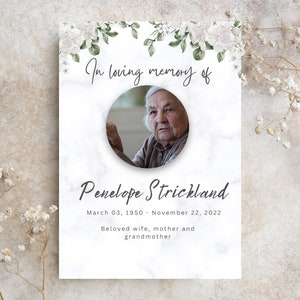 Funeral Program Template Instant Download Obituary Template for Funeral Memorial Program Funeral Program Announcement Editable Printable