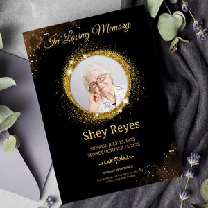 Printable Funeral Program Template Obituary Template for Funeral Memorial Program Funeral Program Announcement Editable Printable Funeral