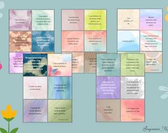 Self Love Affirmation Cards, Confidence Printable (Digital Download)