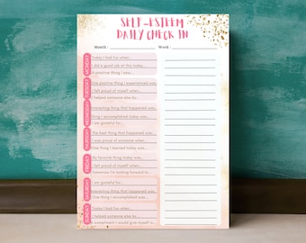 Self-Esteem Daily Check-In Journal for Kids & Teens (Digital Download)