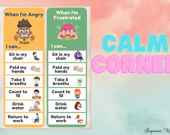 Calming techniques Poster - Calm Down Corner Posters Print Educational Printable for Kids Classroom