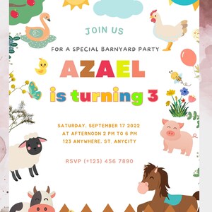 Editable Birthday Invitation Girls or Boys Printable Digital Instant Download Canva Editable Invitation