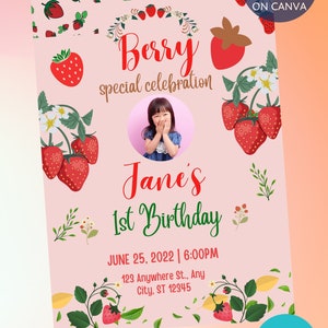 Editable Birthday Invitation Girls or Boys Printable Digital Instant Download Canva Editable Invitation