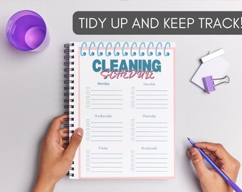 Printable Cleaning Planner, Household Chores Chart (Digital Download)