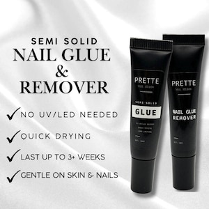 Semi Solid Press On Nagelkleber & Entferner Set | Keine UV-LED