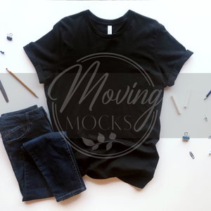 Black Bella Canvas 3001 Mockup, 3001 Teacher Mockup, 3001 School Mockup, Bella Canvas Mockup, Teacher T Shirt Mockup, Black 3001 Mockup