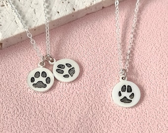 Personalized Pet Paw Print Necklaces • Actual Paw Necklaces • Custom Pet Necklaces • Pet Memorial Gifts • Minimalist Necklaces