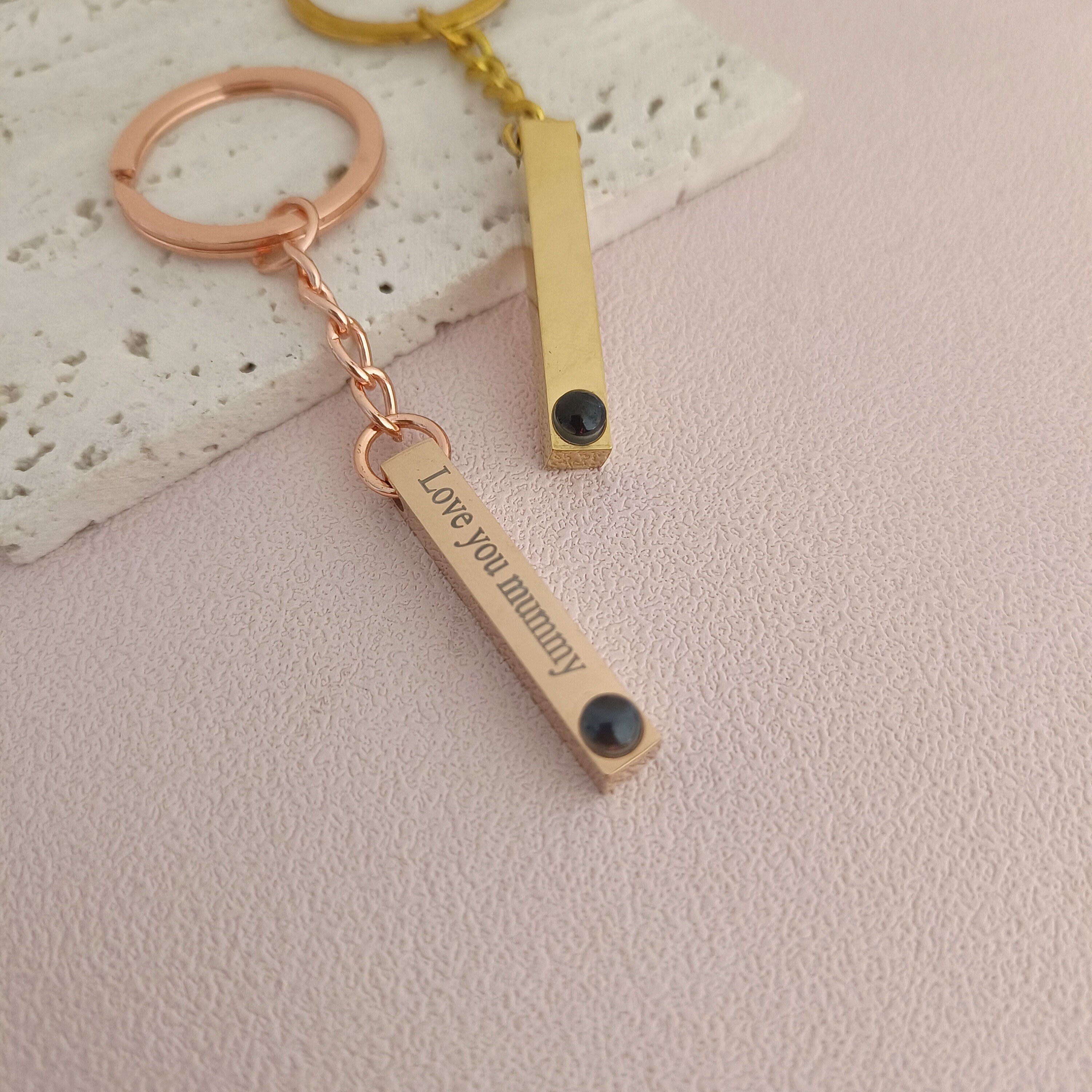 Customized Photo Keychain • Bar Keychain • Engraved Keyring • Picture ...