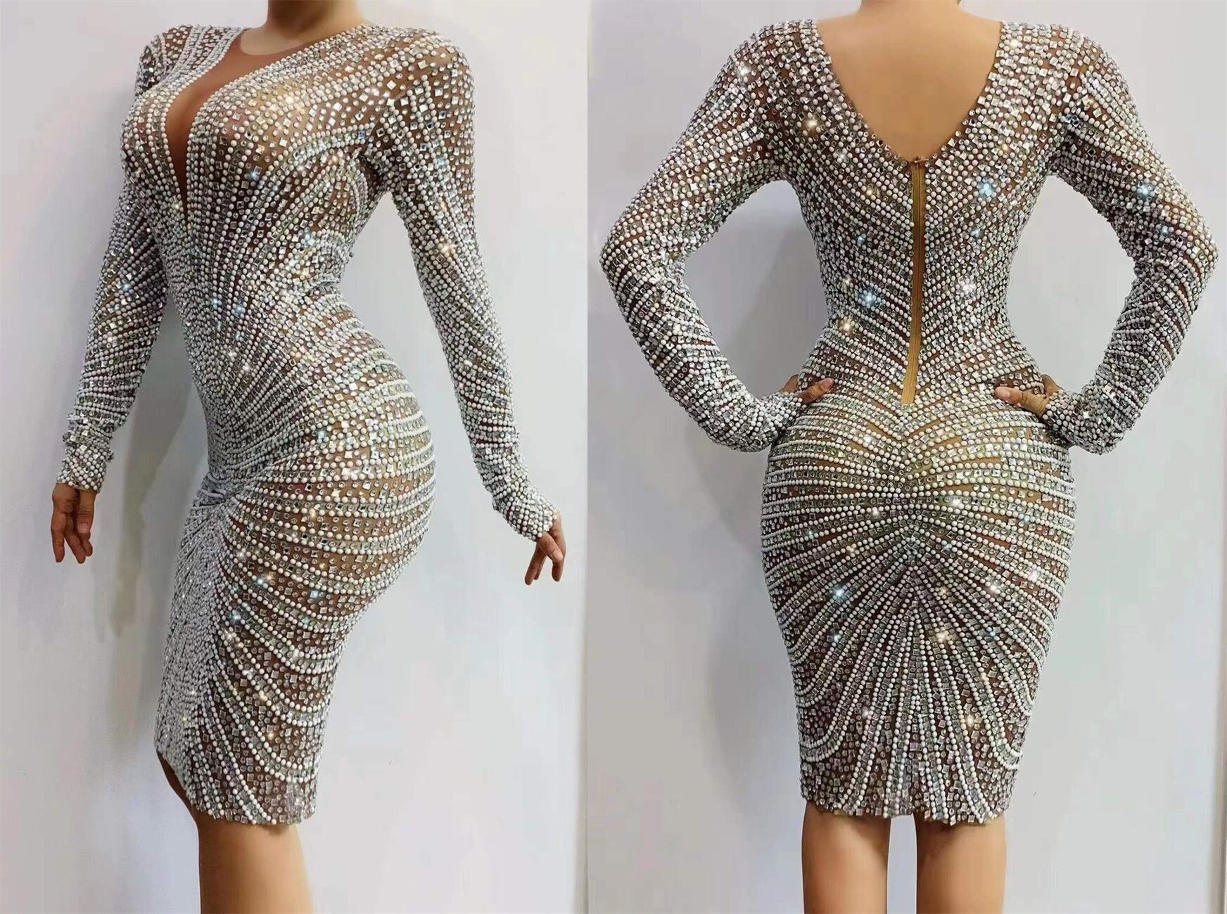Rhinestone Dress - Etsy