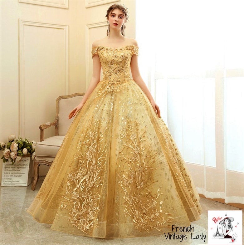 elegant gold formal dresses