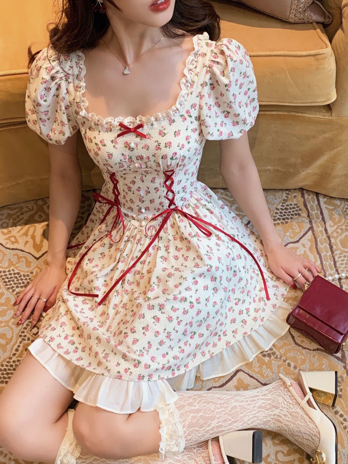 French Vintage Dress Marie Milkmaid Dressfairy Princess - Etsy Singapore