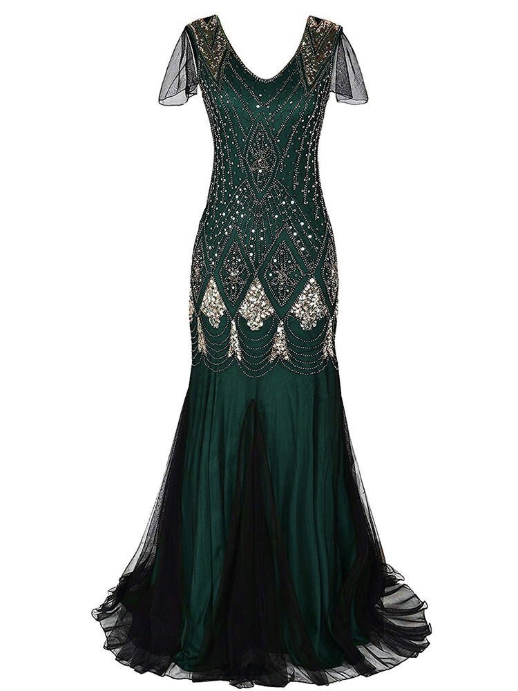great gatsby long dress