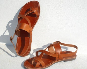 Grecian Handmade Leather Sandals for Men From Greece - Etsy