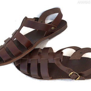 Greek Roman Gladiator Leather Sandals for Women - Etsy