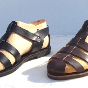 Greek Gladiator Fishermen Sandals, handmade leather sandals for men