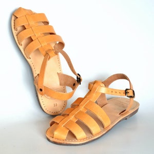 Greek Roman Gladiator leather sandals for women