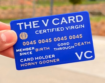 The V Card Card (3 Pack) with Textured Text | Optional Custom Name Gag Gift | Comedic Gift | Fun Gift | Humor | Novelty